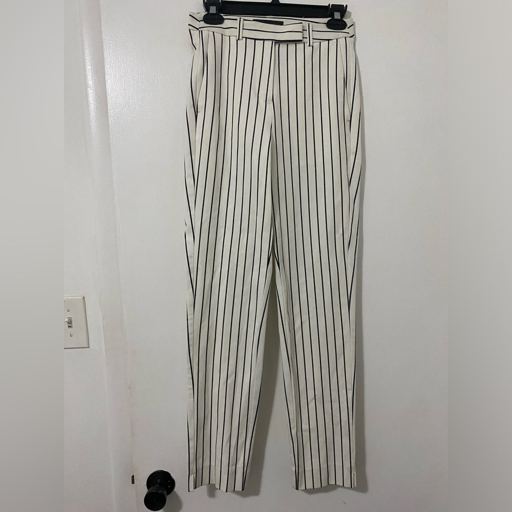 Marks & Spencer Cream and Black Striped Pants